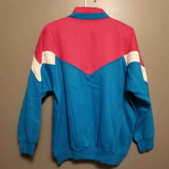 VTG 80's 90's Mister Noah Plus tri-color block pullover sweatshirt size 20W - Picture 6 of 11